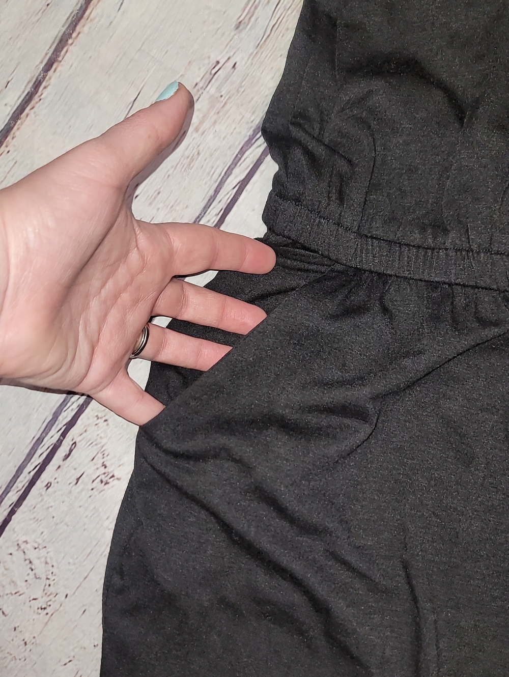Pant Romper With Pockets and Drawstring Waist Band - Picture 5 of 6